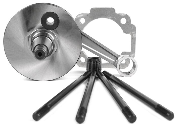 Crankshaft set -BGM Pro Racing full circle web, 51mm stroke, 105mm conrod- Vespa PK125 XL2, PK125 ETS (Ø=24mm cone)