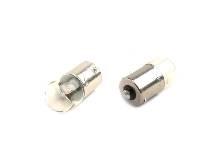 Glödlampor -BA15s (raka stift) - 12V 10W - Uppsättning om 2 - Vit