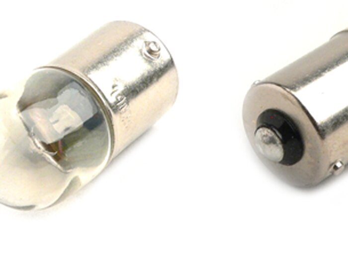 Glödlampor -BA15s (raka stift) - 12V 10W - Uppsättning om 2 - Vit