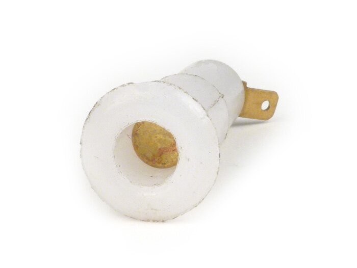 Knipperlicht connector -OEM KWALITEIT- Vespa PX80, PX125, PX150, PX200- Zijdoppen met externe vergrendeling - Ø=12.4mm, zonder kabel, aansluitstekker 4.3mm