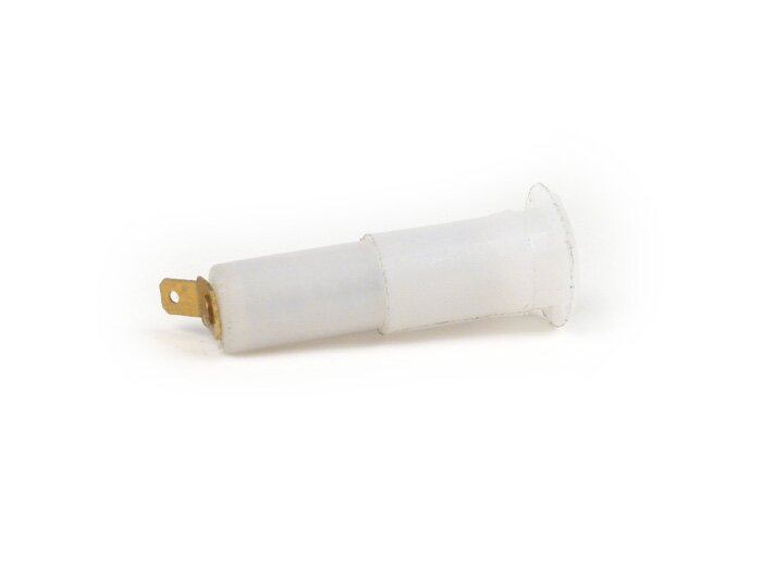 Knipperlicht connector -OEM KWALITEIT- Vespa PX80, PX125, PX150, PX200- Zijdoppen met externe vergrendeling - Ø=12.4mm, zonder kabel, aansluitstekker 4.3mm