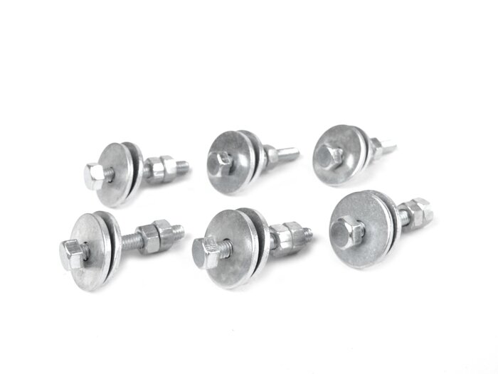 Juego de tornillos para tapa lateral izquierda -CALIDAD OEM- Vespa Wideframe V1-V15, V30-V33, VN, VM, VB, VL, VNA, VNB, VBA, VBB, GS150 / GS3, GL150 (VLA1T), Super, Sprint150 (VLB1T), GT125 (VNL2T), GTR125 (VNL2T)