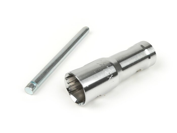Llave de bujías -UNIVERSAL- SW18 + SW21 para bujías de 12mm + 14mm (NGK D + B)