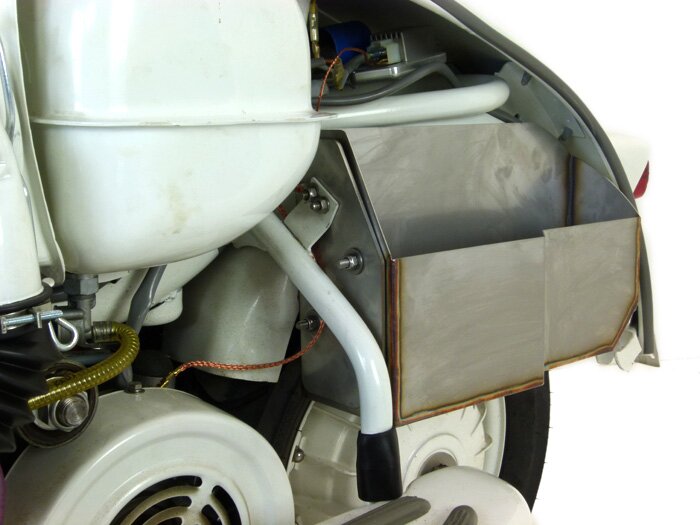 Glove box under side panel -TD-Customs- Lambretta LI (series 1-2), TV (series 1-2)