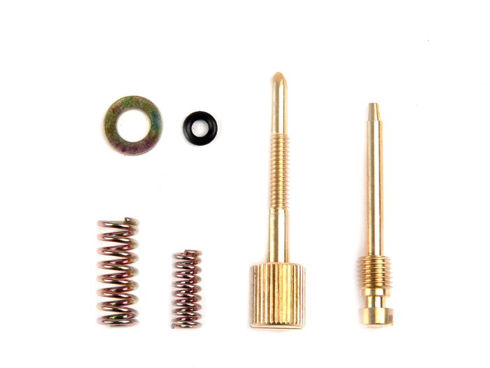 Fuel/air mixture screw and throttle valve ajduster screw set -BGM ORIGINAL M4 for BGM KWP carburettor (24mm - 26mm)
