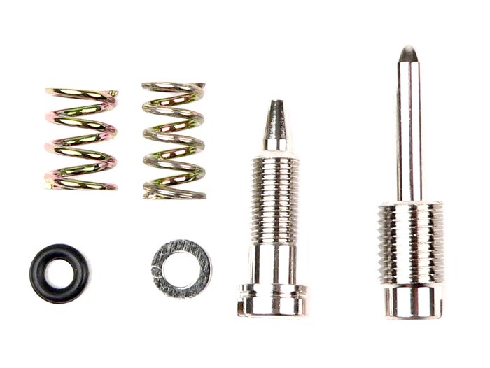 Fuel/air mixture screw and throttle valve ajduster screw set -DellOrto PHBN carburettor- Minarelli 50cc (manual choke)