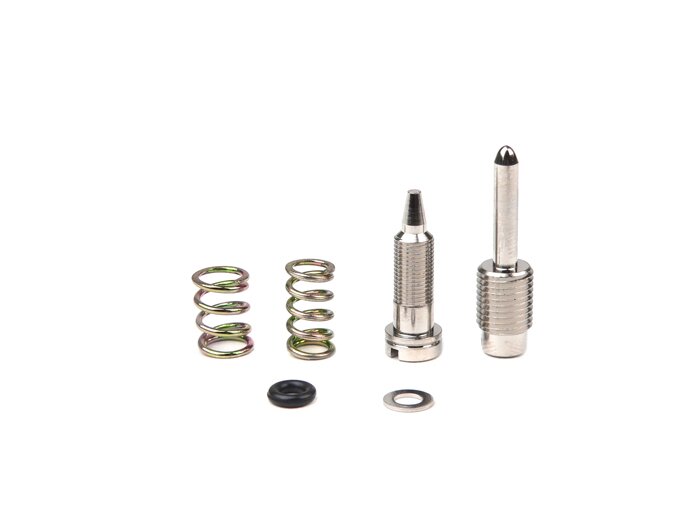 Fuel/air mixture screw and throttle valve ajduster screw set -DellOrto PHBN carburettor- Minarelli 50cc (manual choke)