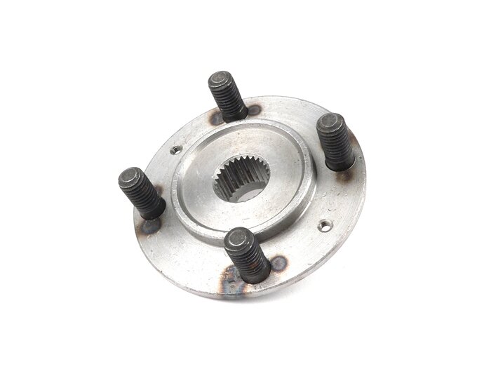 Flensa tromol rem belakang -FA ITALIA, baut stud Ø = 10mm, bergigi kasar (Z = 27) - Vespa VNB4T hingga VNB6T, VBB1T (71001-), VBB2T - dengan mur roda M10 juga cocok untuk VNA, VNB1-3T, VBA, VBB1T (-71000)