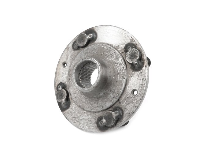 Flensa tromol rem belakang -FA ITALIA, baut stud Ø = 10mm, bergigi kasar (Z = 27) - Vespa VNB4T hingga VNB6T, VBB1T (71001-), VBB2T - dengan mur roda M10 juga cocok untuk VNA, VNB1-3T, VBA, VBB1T (-71000)