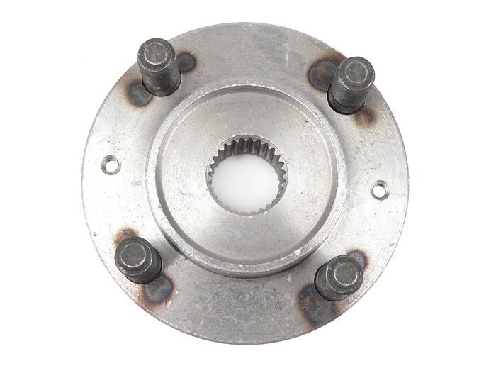 Flensa tromol rem belakang -FA ITALIA, baut stud Ø = 10mm, bergigi kasar (Z = 27) - Vespa VNB4T hingga VNB6T, VBB1T (71001-), VBB2T - dengan mur roda M10 juga cocok untuk VNA, VNB1-3T, VBA, VBB1T (-71000)