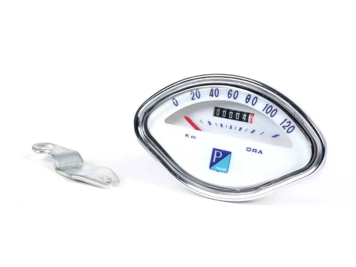 Speedometer -PIAGGIO berbentuk cangkang- Vespa GS150 / GS3 (VS5T), GS160 / GS4 (VSB1T), SS180 (VSC1T) - Biru, 120km/jam