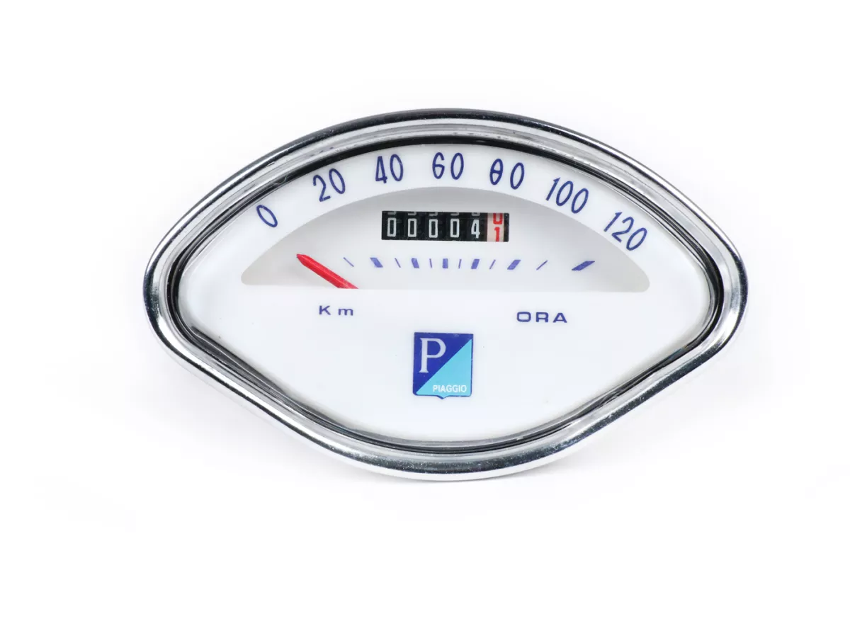 Speedometer -PIAGGIO berbentuk cangkang- Vespa GS150 / GS3 (VS5T), GS160 / GS4 (VSB1T), SS180 (VSC1T) - Biru, 120km/jam