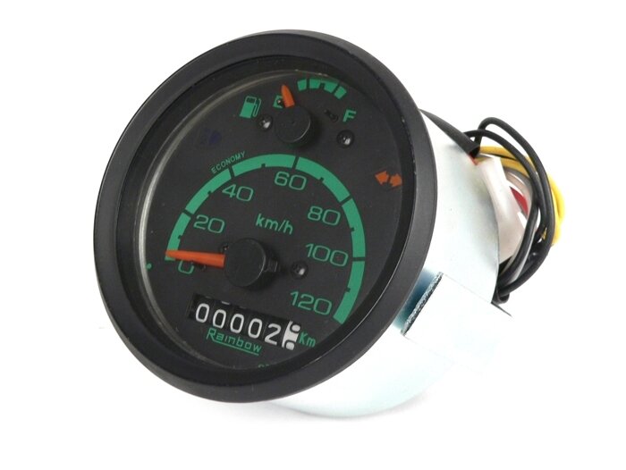 Speedo -LML- Vespa Ø=85mm - PX alt (till 1984) - 120km/h - with fuel gauge