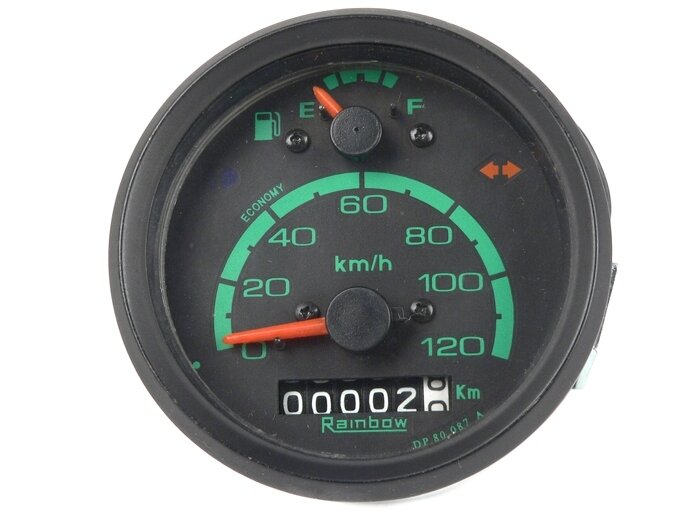 Speedo -LML- Vespa Ø=85mm - PX alt (till 1984) - 120km/h - with fuel gauge