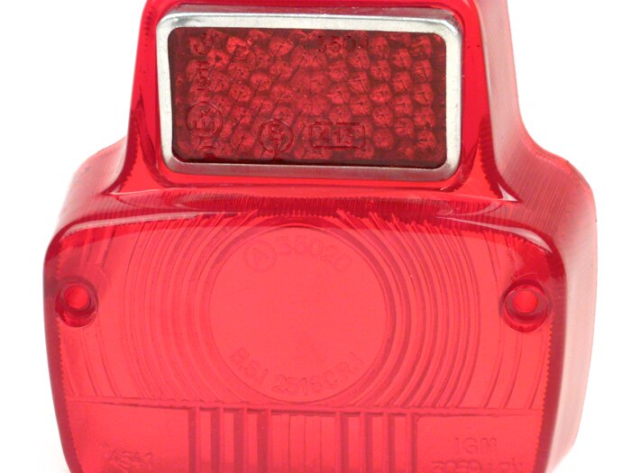 Achterlichtglas -PREMIUM, type Siem- Vespa antiek klein - rood