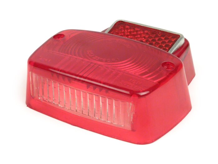 Achterlichtglas -PREMIUM, type Siem- Vespa antiek klein - rood