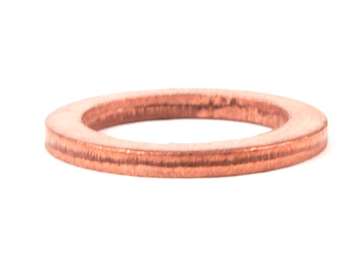 Guarnizione in rame -DIN7603- 14x20x2mm - utilizzata come guarnizione per candela/capo cilindro M14 (tipo di candela NGK B, Bosch W)