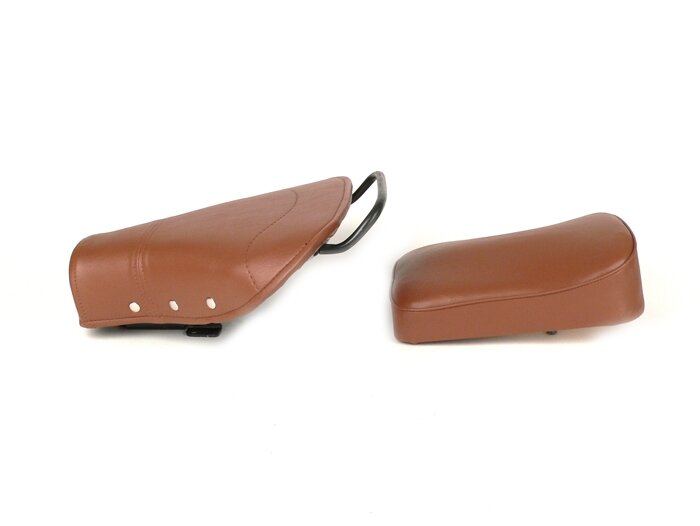 Saddle set -OEM QUALITY- Vespa VNB1T till VNB5T, VBA1T, VBB, GL - brown