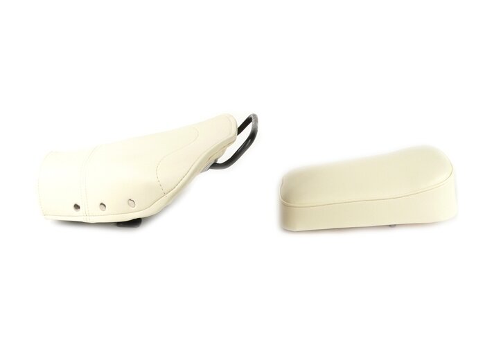 Saddle set -OEM QUALITY- Vespa VNB1T till VNB5T, VBA1T, VBB, GL - creme