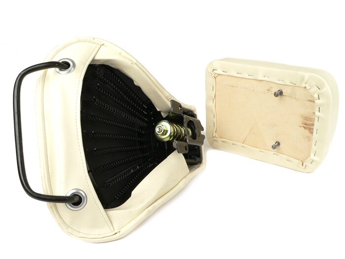 Saddle set -OEM QUALITY- Vespa VNB1T till VNB5T, VBA1T, VBB, GL - creme