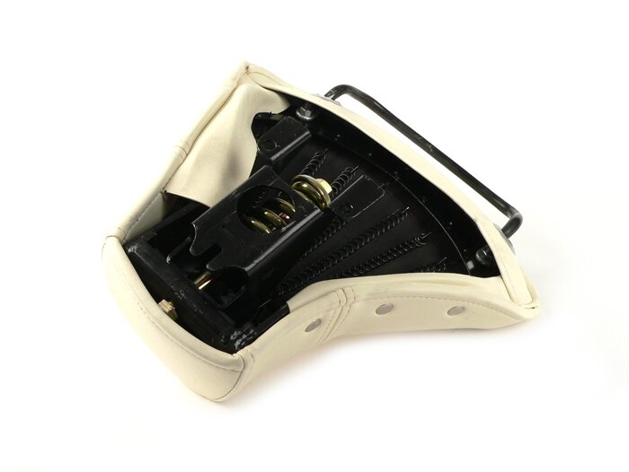 Saddle -OEM QUALITY front- large frame - with rivest on the side - creme