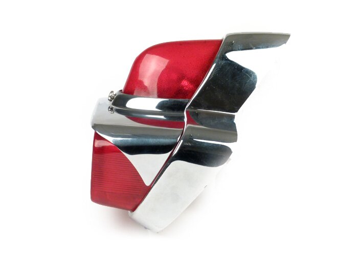 Tail light -SKY- Vespa Largeframe VNB1-5, VBA1T (110486-), VBB1T, VBB2T, GL150 (VGLA1T, 25241-), GS160 (VSB1T), Wideframe GS150, (VS5T, 87590-) - chrome-plated