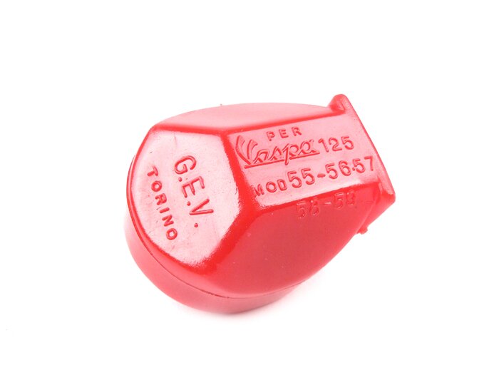 Brake pedal rubber -VESPA large version (round type)- Vespa Rally180 (VSD1T), Rally200 (VSE1T), Sprint150 (VLB1T), GT125 (VNL2T), GTR125 (VNL2T), GL150 (VLA1T) - red