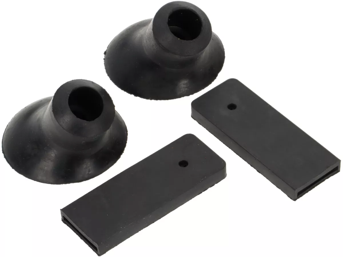 Repair set for rack foldable front -MOTO NOSTRA- Vespa Smallframe V50, PV125, ET3, Vespa Largeframe Rally180, Rally200, Sprint150, TS125, GT125, GTR125 - black