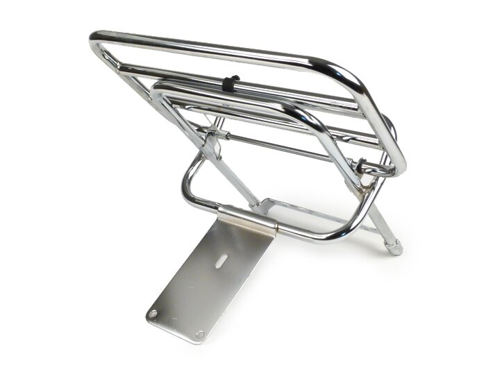 Portaequipajes trasero plegable -SKY- Vespa PX80, PX125, PX150, PX200 - Cromo