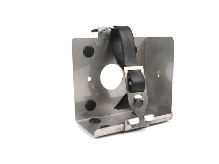 Batterijhouder -OEM KWALITEIT- Vespa GS150 / GS3 (VS1T tot VS5T), Vespa GS150 / GS3 (VDTS - Duitse modellen), Vespa 150 (T2, T3, VD1T, VD2T - Duitse modellen), Vespa Hoffmann A, B, C, M24 - roestvrij staal