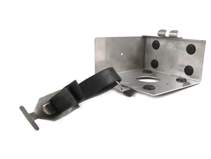 Batterijhouder -OEM KWALITEIT- Vespa GS150 / GS3 (VS1T tot VS5T), Vespa GS150 / GS3 (VDTS - Duitse modellen), Vespa 150 (T2, T3, VD1T, VD2T - Duitse modellen), Vespa Hoffmann A, B, C, M24 - roestvrij staal