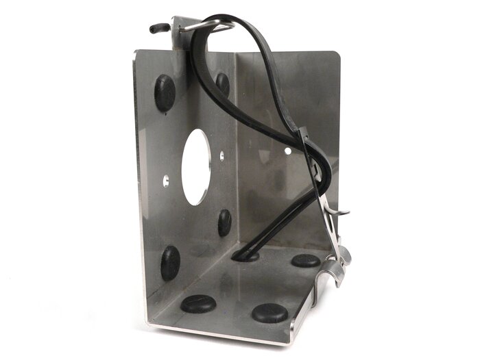 Batterijhouder -OEM KWALITEIT- Vespa GS150 / GS3 (VS1T tot VS5T), Vespa GS150 / GS3 (VDTS - Duitse modellen), Vespa 150 (T2, T3, VD1T, VD2T - Duitse modellen), Vespa Hoffmann A, B, C, M24 - roestvrij staal