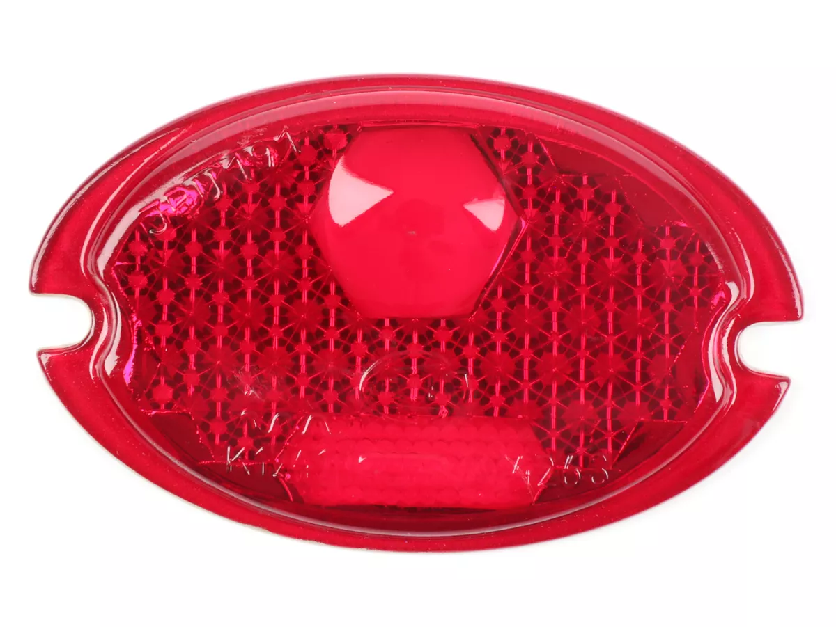 Vetro del fanale posteriore -HELLA (NOS, vetro vero con riflettore metallizzato), collo d'oca - Vespa V50, GS150 / GS3 (tedesco)