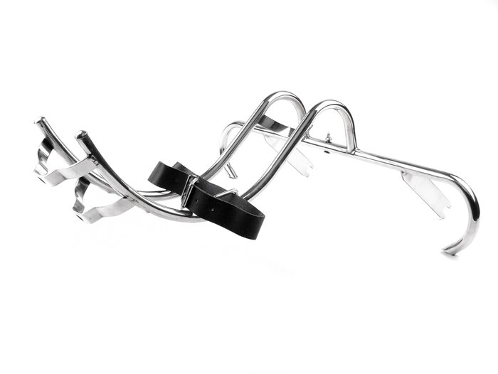 Repose-pieds et porte roue de secours -QUALITÉ OEM- Vespa GS150 / GS3 (VS1-VS5) - inox