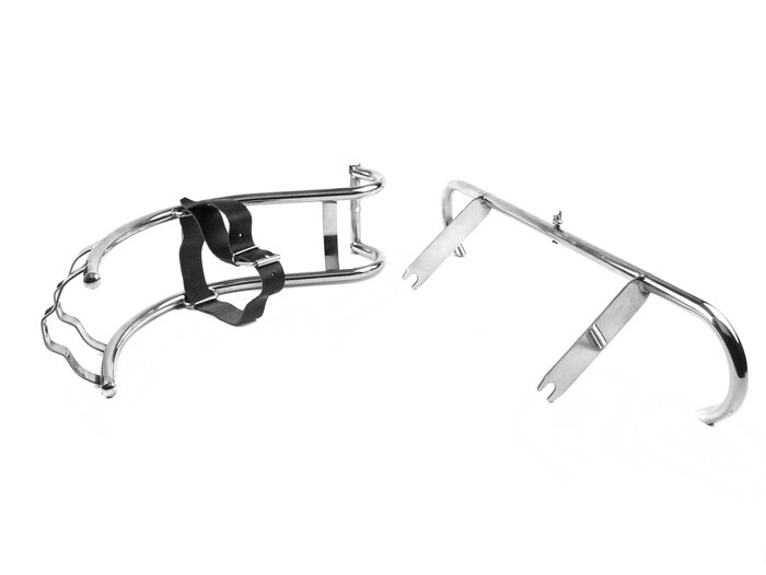 Repose-pieds et porte roue de secours -QUALITÉ OEM- Vespa GS150 / GS3 (VS1-VS5) - inox