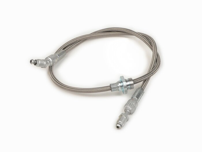 Latiguillo de freno trasero - CALIDAD OEM - Vespa Cosa 125 (VNR1T, VNR2T), Cosa 200 (VSR1T) - recubierto de tejido de acero