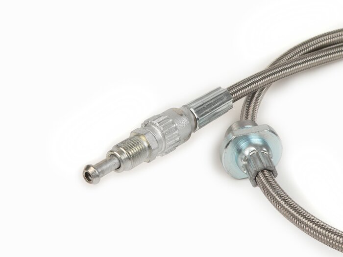 Latiguillo de freno trasero - CALIDAD OEM - Vespa Cosa 125 (VNR1T, VNR2T), Cosa 200 (VSR1T) - recubierto de tejido de acero