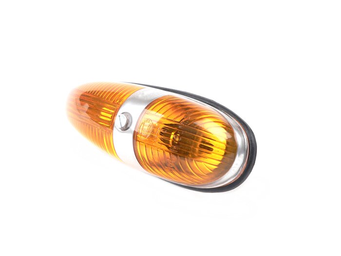Indicatori di direzione - QUALITÀ OEM - coperchio laterale - Vespa VBB, VBA, Vespa 125 (T1, T2, VNA, VNB - modelli tedeschi), Vespa 150 (T4, VGLA/B - modelli tedeschi), Vespa GS150 / GS3 (VDTS - modelli tedeschi) - gomma nera