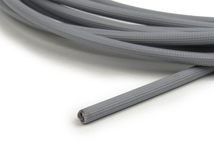 Cable hose -VESPA Vintage- Ø inner = 2,4mm, Ø outer = 5,0mm (5m) - grey