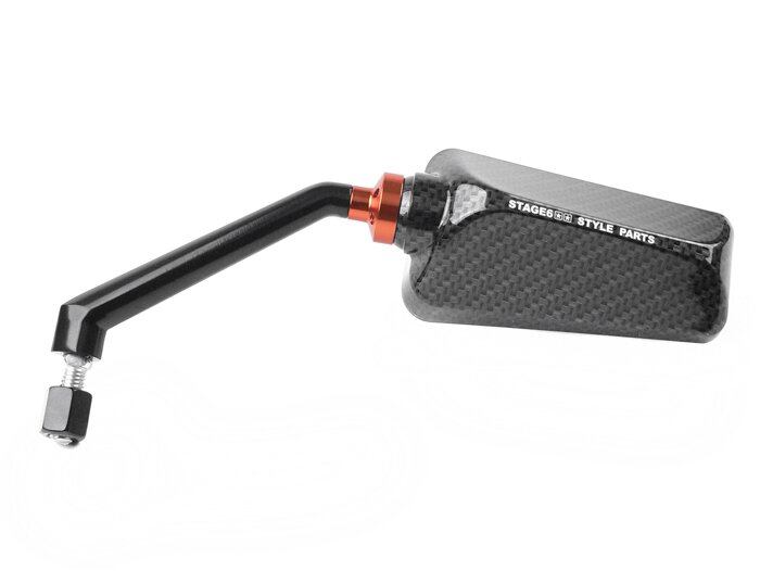 Spiegel -STAGE 6 F1-Look- Gewinde M8 x 20mm - links - New Carbon