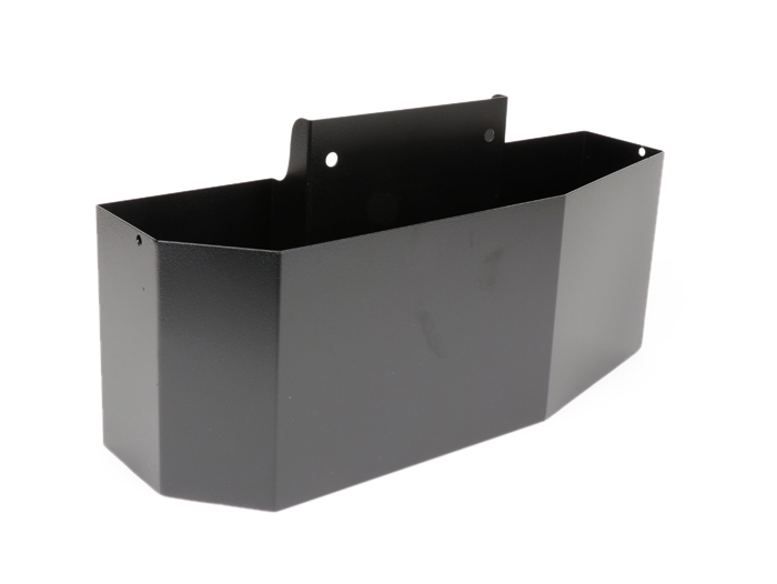 Glove box under side panel -MRP large (410x158x125/80mm)- Vespa PX, T5 125cc - black