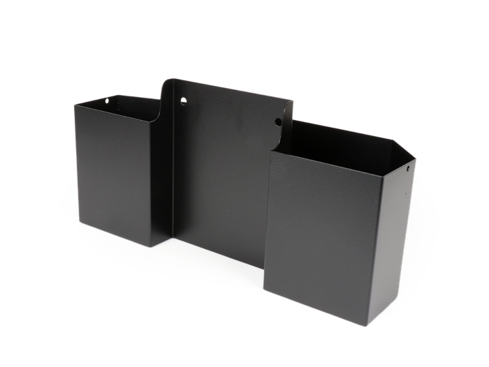 Glove box under side panel -MRP large (410x158x125/80mm)- Vespa PX, T5 125cc - black
