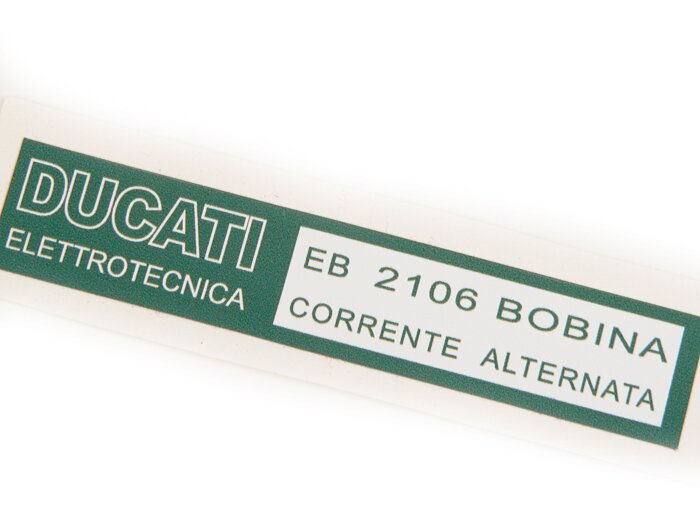 Sticker for igniton coil -LAMBRETTA- Bobina Ducati - LI (3rd series), LIS, SX, TV (3rd series), DL, GP, J50, J100, J125