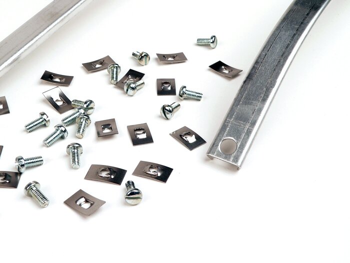 Loopvlakstrip-set -LAMBRETTA- J50 DeLuxe - Aluminium