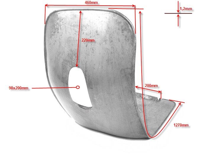 Tôle de fond de réparation + plaque de jambe -QUALITÉ PRÉMIUM- Vespa Rally180 (VSD1T), Rally200 (VSE1T), TS125 (VNL3T), Sprint150 (VLB1T), Sprint Veloce, GT125 (VNL2T), GTR125 (VNL2T), Super, SS180 (VSC1T), GL150 (VLA1T)