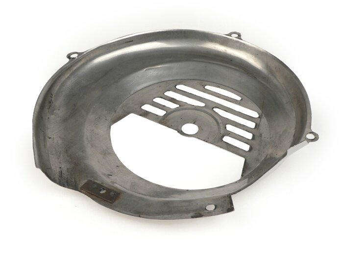 Tapa de la rueda del ventilador (acero inoxidable) -SPAQ- Vespa Smallframe 1965-1973 V50 N (V5A1T(N) 92877-), V50 S (V5SA1T(S) 15325-56587), V50 L (V5A1T (L), V50 R(V5A1T(R) -824984), V50 Special (V5A2T), V50 Special (V5B1T -32499), V50 Sprinter (V5SS2T),