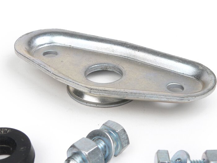 Soporte amortiguador + juego goma silenciosa horquilla/amortiguador delantero superior -IMPORT- Vespa PX80, PX125, PX150, PX200, T5 125cc