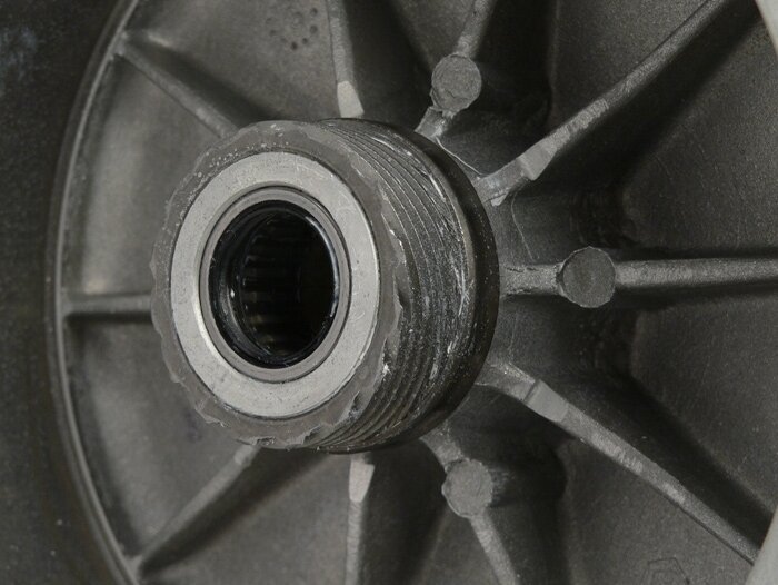 Front brake hub 10 inch -OEM QUALITY- Vespa PX (1982-1997), T5 125cc, PK S, PK XL, PK XL2 - Ø=20mm - silver