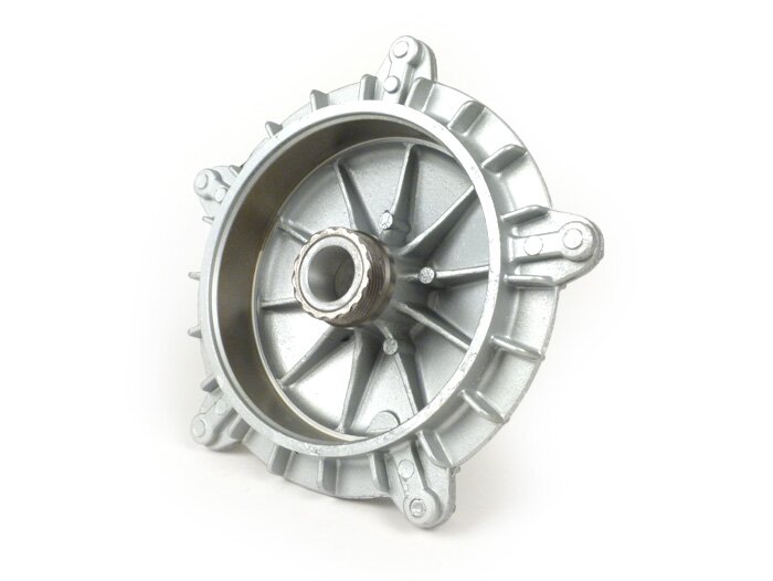 Front brake hub 10 inch -OEM QUALITY, without bearings- Vespa PX (1982-1997), T5 125cc, PK S, PK XL, PK XL2 - Ø=20mm - silver