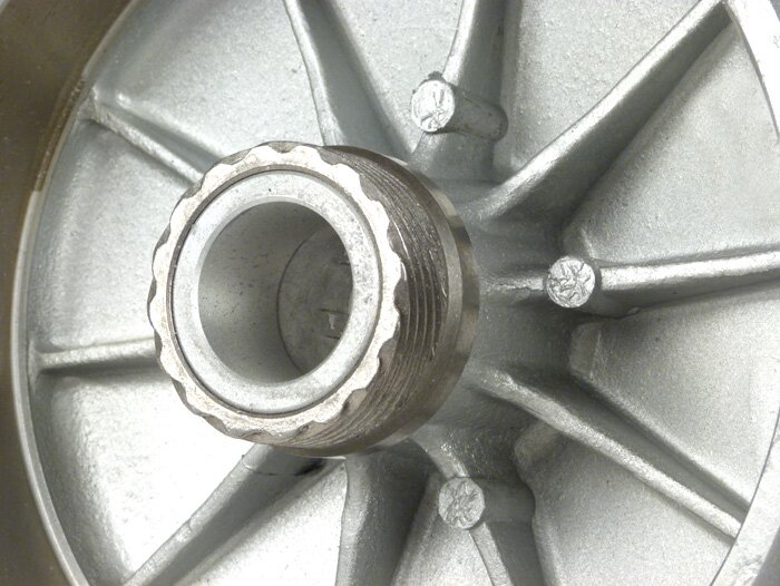 Front brake hub 10 inch -OEM QUALITY, without bearings- Vespa PX (1982-1997), T5 125cc, PK S, PK XL, PK XL2 - Ø=20mm - silver